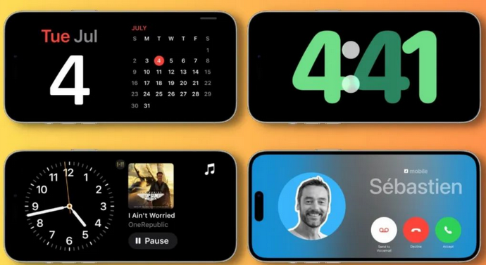 高石碑镇苹果手机维修分享iOS17横屏充电待机显示有什么好处 