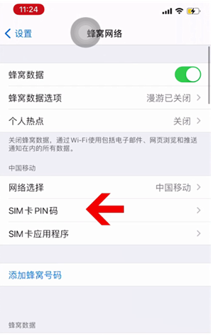 高石碑镇苹果14维修网分享如何给iPhone14的SIM卡设置密码 