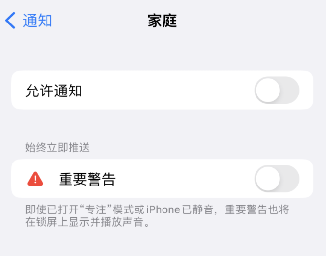 高石碑镇苹果14维修分享iPhone14系列机型弹出“家庭”警告后卡死如何解决 